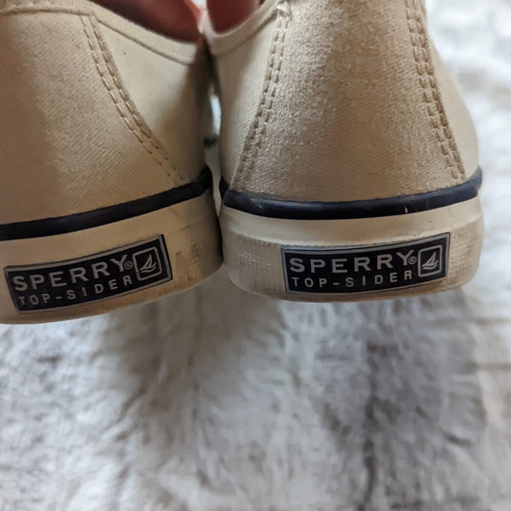 Women's Cream Sperry Top Sider Sneaker size 7.5 - Picture 2 of 7